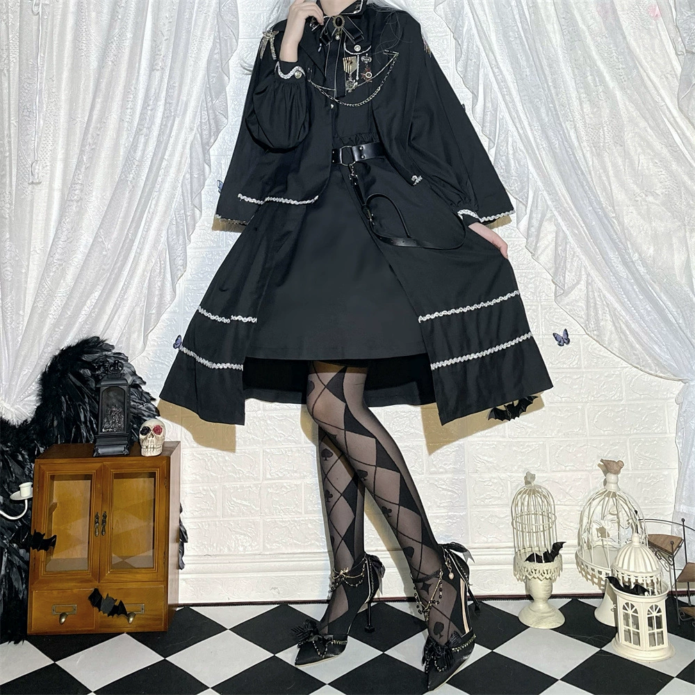 Thin knee socks, Lolita style