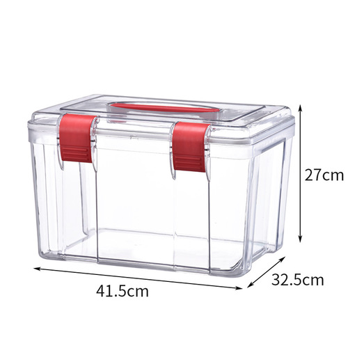 Large-capacity portable moisture-proof sealed box transparent storage box food storage box Chinese medicinal materials tangerine peel and fish maw storage cabinet