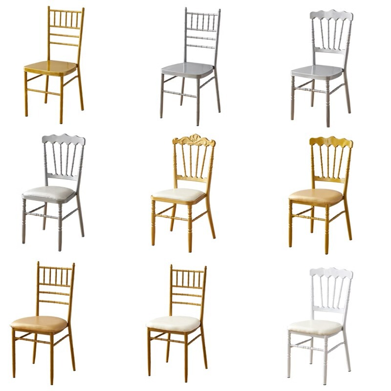 Factory Wedding Hall Bamboo Chair High-end Banquet Hotel Dining Room Chair Outdoor Activities Napoleon Chair Hotel Dining Chair