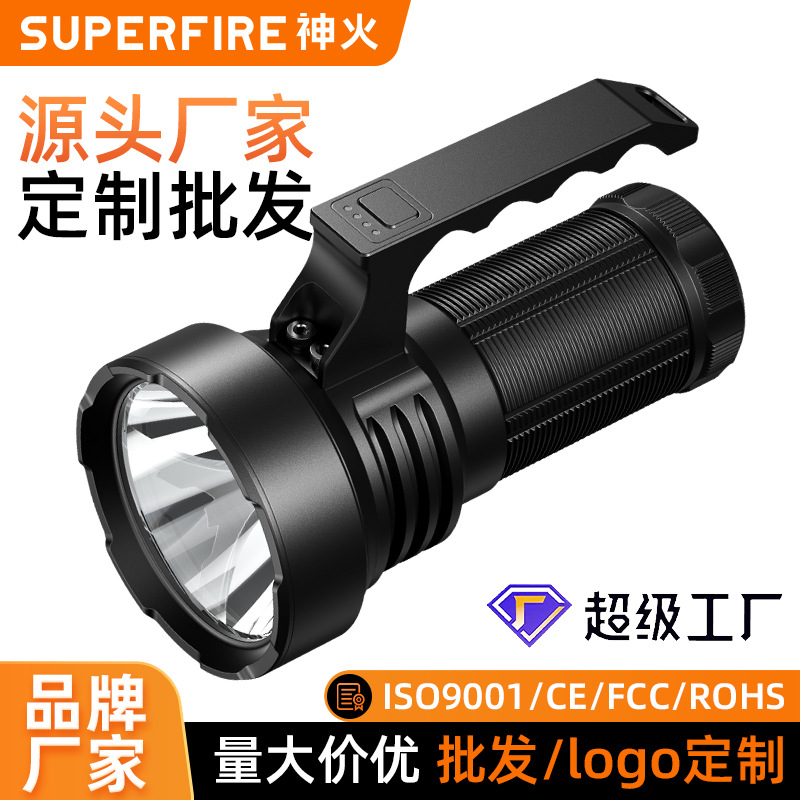 Linterna de fuego L20 personalizada 60W de alta potencia de montaje nocturno pesca de emergencia al aire libre control de inundaciones