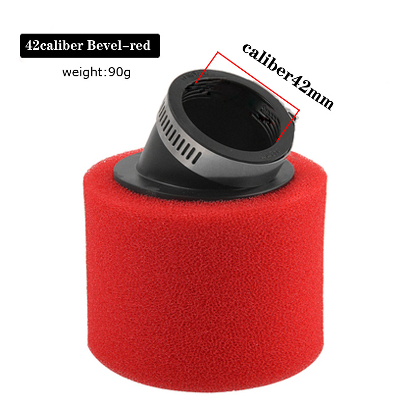 レッド 42MM 斜めスポンジ エア フィルター