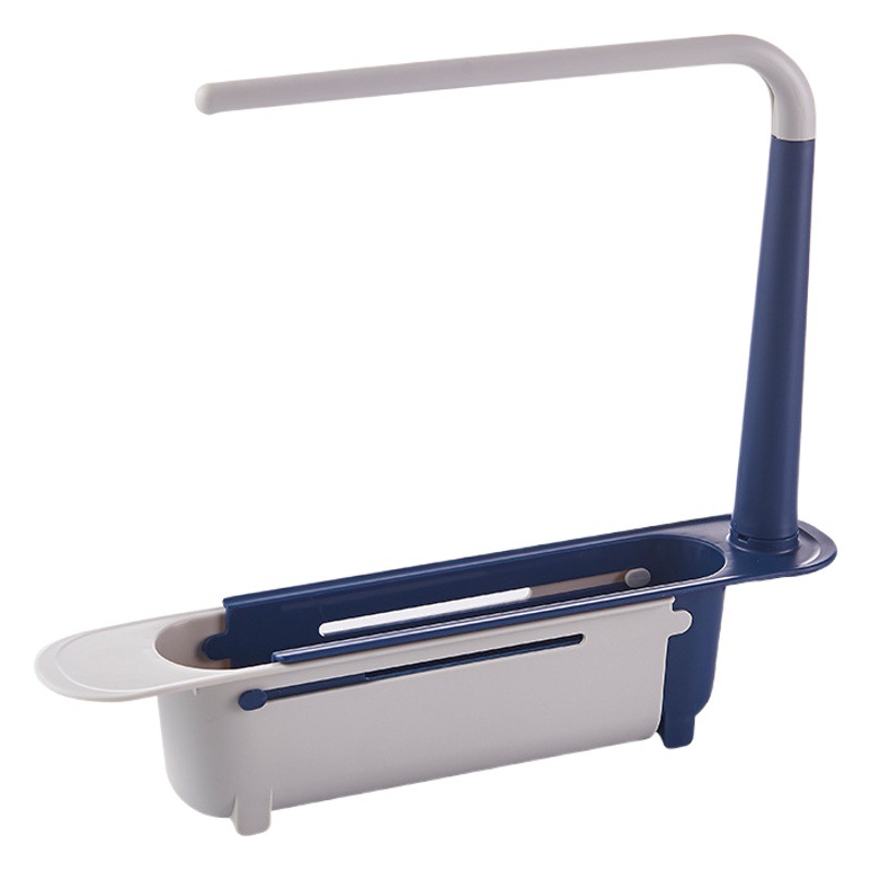 Sink Rack Kitchen Retractable Drain Rack Filter Pool Vegetable Washing Drain Basket Household Dishwashing Rag Storage Rack