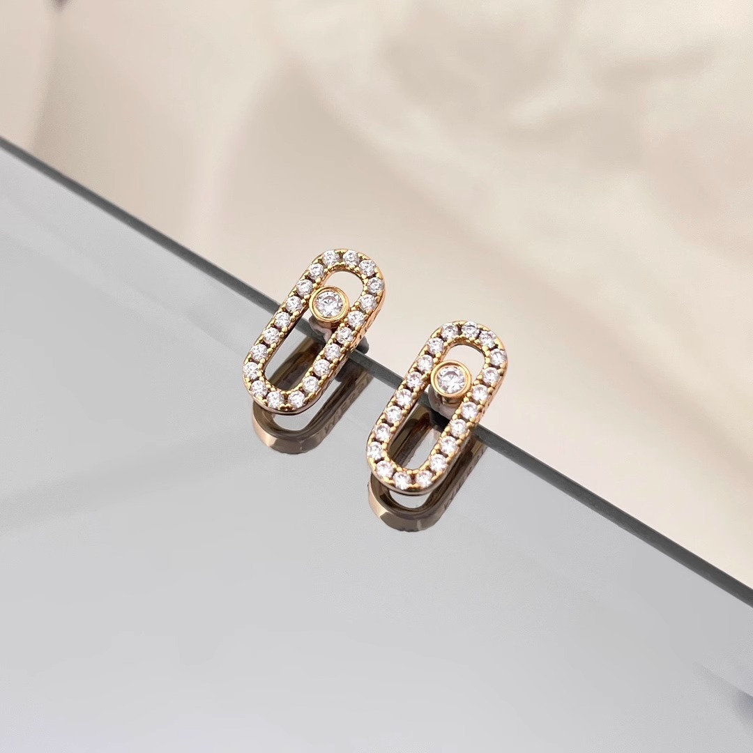 Orecchini a clip da donna con sfera in moissanite oro bianco_voghion.com