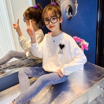 Girls T-shirt Long sleeve 2021 new pattern Korean Edition Western style Big Kids Base coat spring and autumn Thin section Chaopai spring clothes jacket