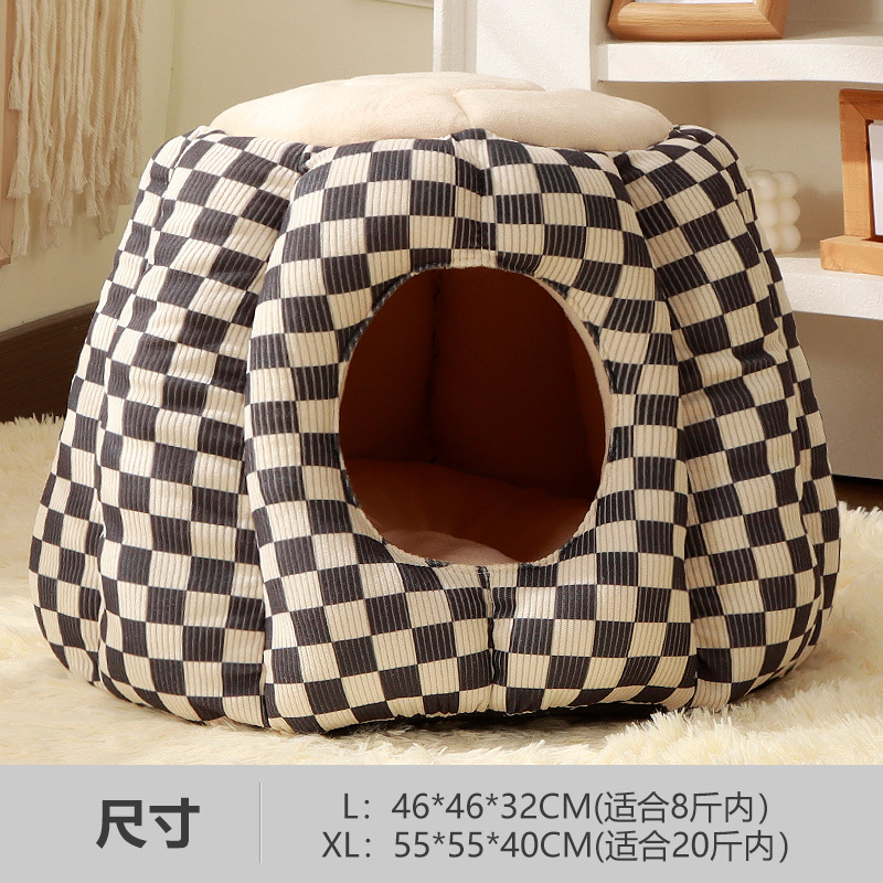 Venta al por mayor Four Seasons universal invierno cálido gran mascota gato sofá desmontable y lavable mascota perrera gato nido gato suministros