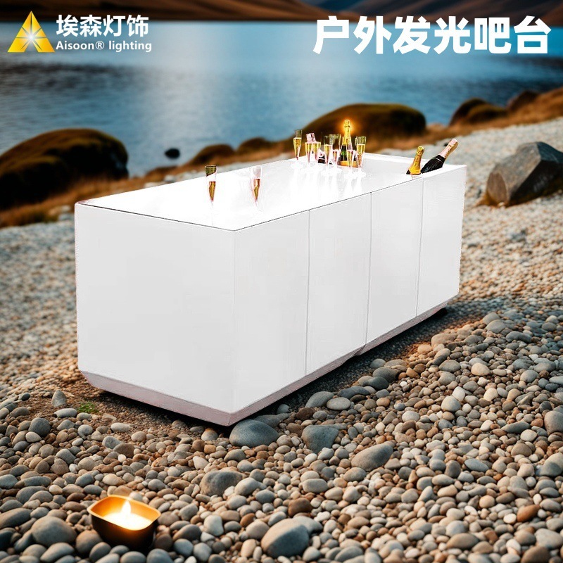 国境を越えた卸売 LED 発光バーカウンター直方体コンビネーションワインタンクバーバー回転成形 RGB ナイトクラブホットスタイル|undefined