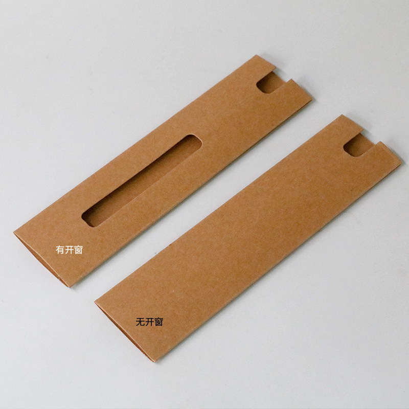 Fábrica en stock caja de lápiz de papel Kraft al por mayor bolsa de regalo simple caja de lápiz estudiante caja de lápiz de embalaje de negocios negro