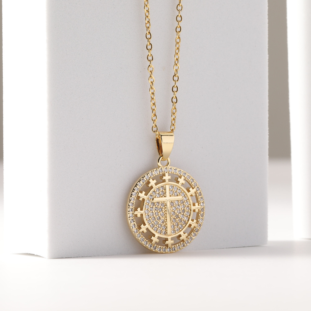 New Religious Cross Pendant Womenu0027s Copper Necklace Wholesale