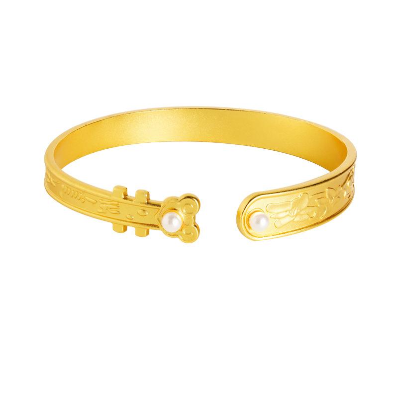 Gufa Sha oro estilo chino Ruyi alto sentido abierto pulsera retro tendencia nacional no se desvanece el suministro de joyas versátiles