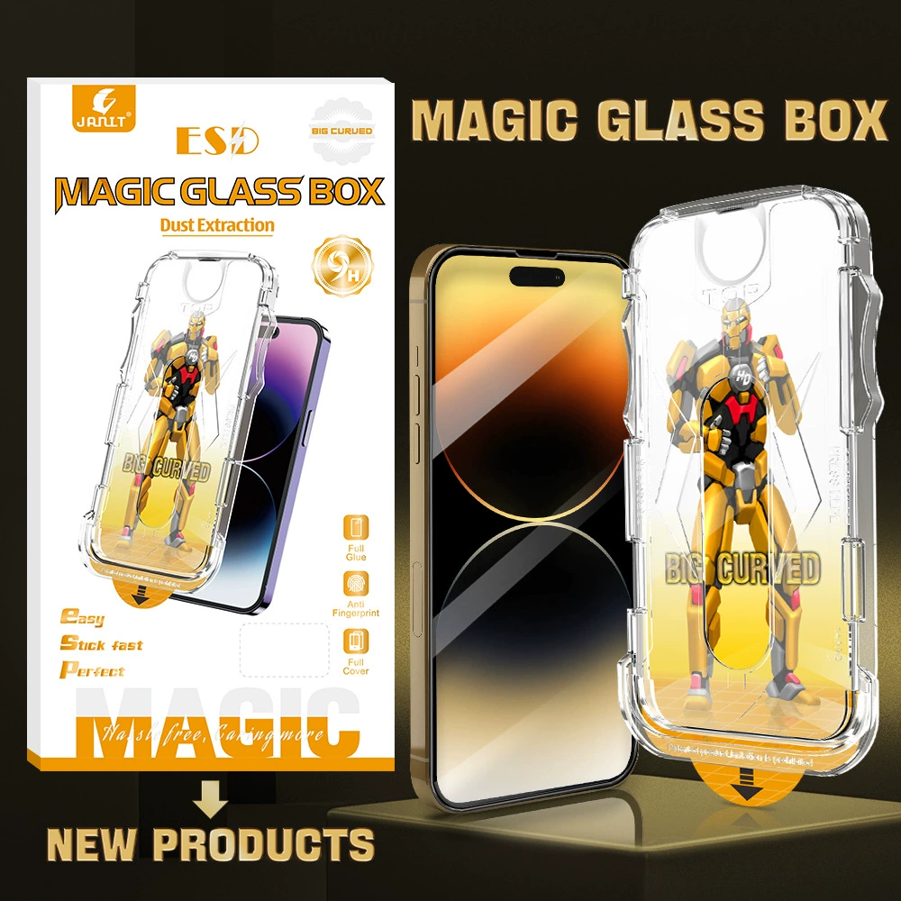 Коробка для установки Magic Glass (JANLT) — авто‑удаление пыли, без пузырей, авто‑выравнивание для изогнутых телефонов