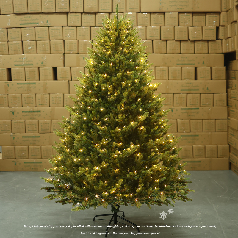 Nuevo árbol de Navidad transfronterizo puro PE sala de estar decoración de Navidad doméstica decoración luminosa de lujo árbol de simulación de cifrado