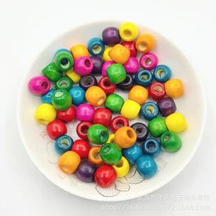 Factory Direct maple color barrel beads mixed color straight hole beaded loose beads spacer beads large hole beads DIY jewelry wholesale
