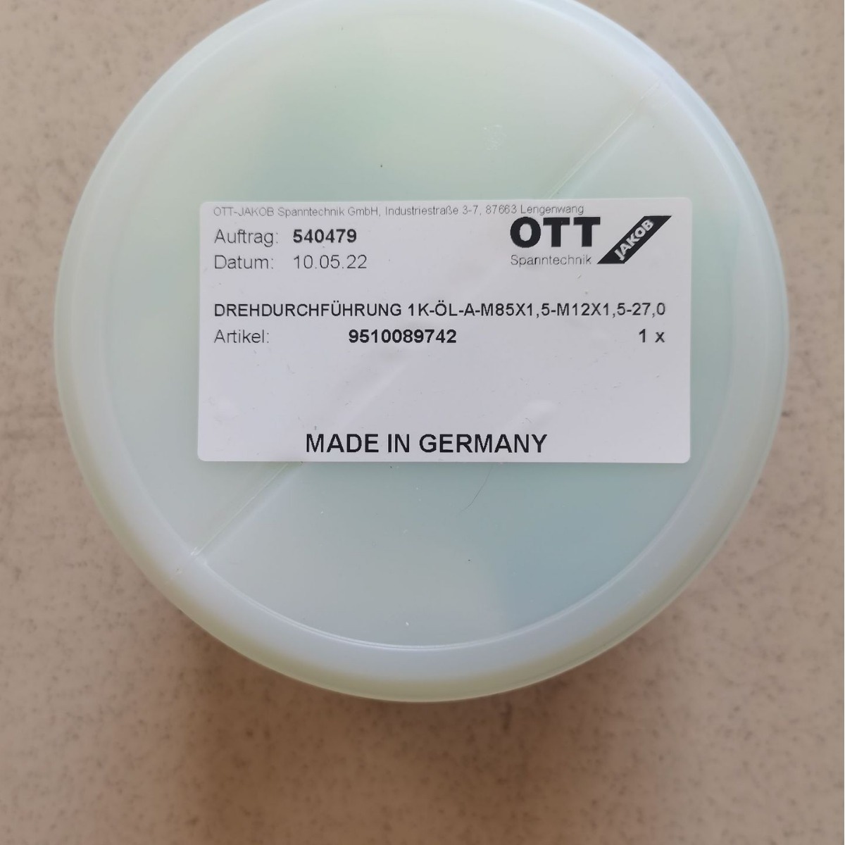 OTT-JAKOB旋转接头95.101.465.2.2机床主轴