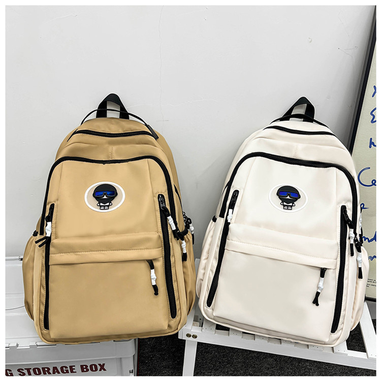 Unisex Solid Color Nylon Zipper Fashion Backpack School Backpack display picture 18