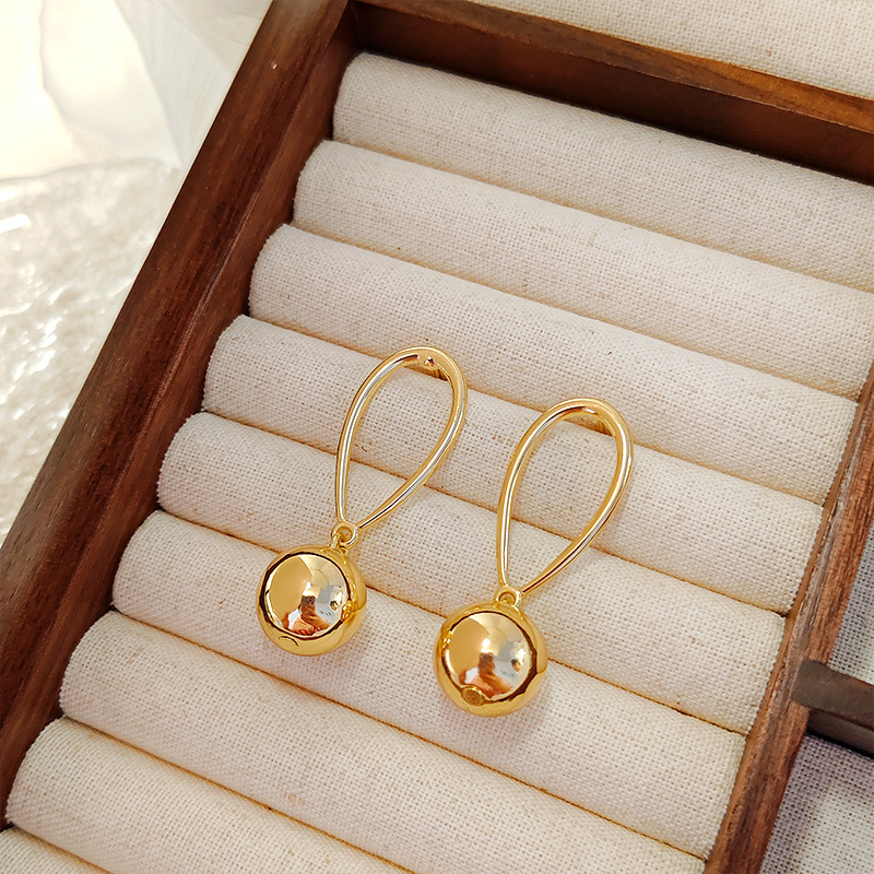 Alloy Ear Needle Material 1 Pair Simple Style Geometric Plating CCB Drop Earrings