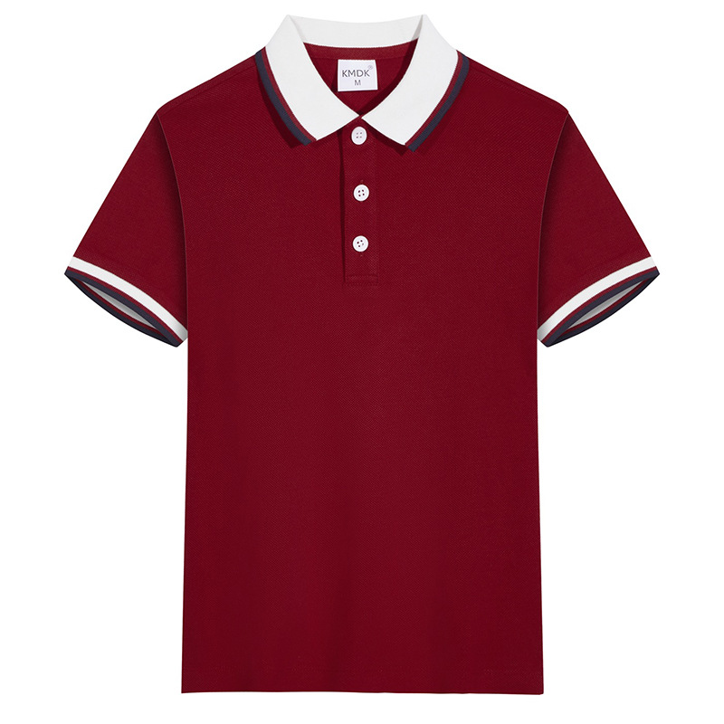 Cepillado y pulido durante mucho tiempo, sin decoloración, sin bola de piel refrescante transpirable solapa de color de manga corta Personalización de camisa de polo de alta gama