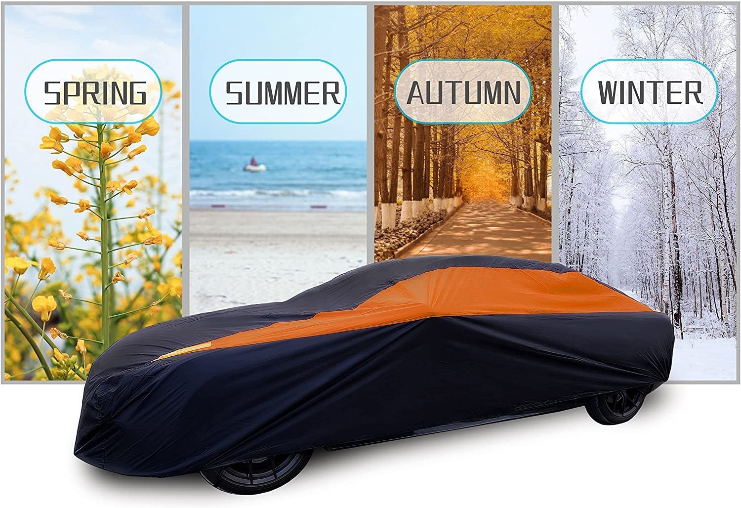Cross-border special for car color matching dust cover car clothing sun protection snow proof rain proof contrast color car cover full cover