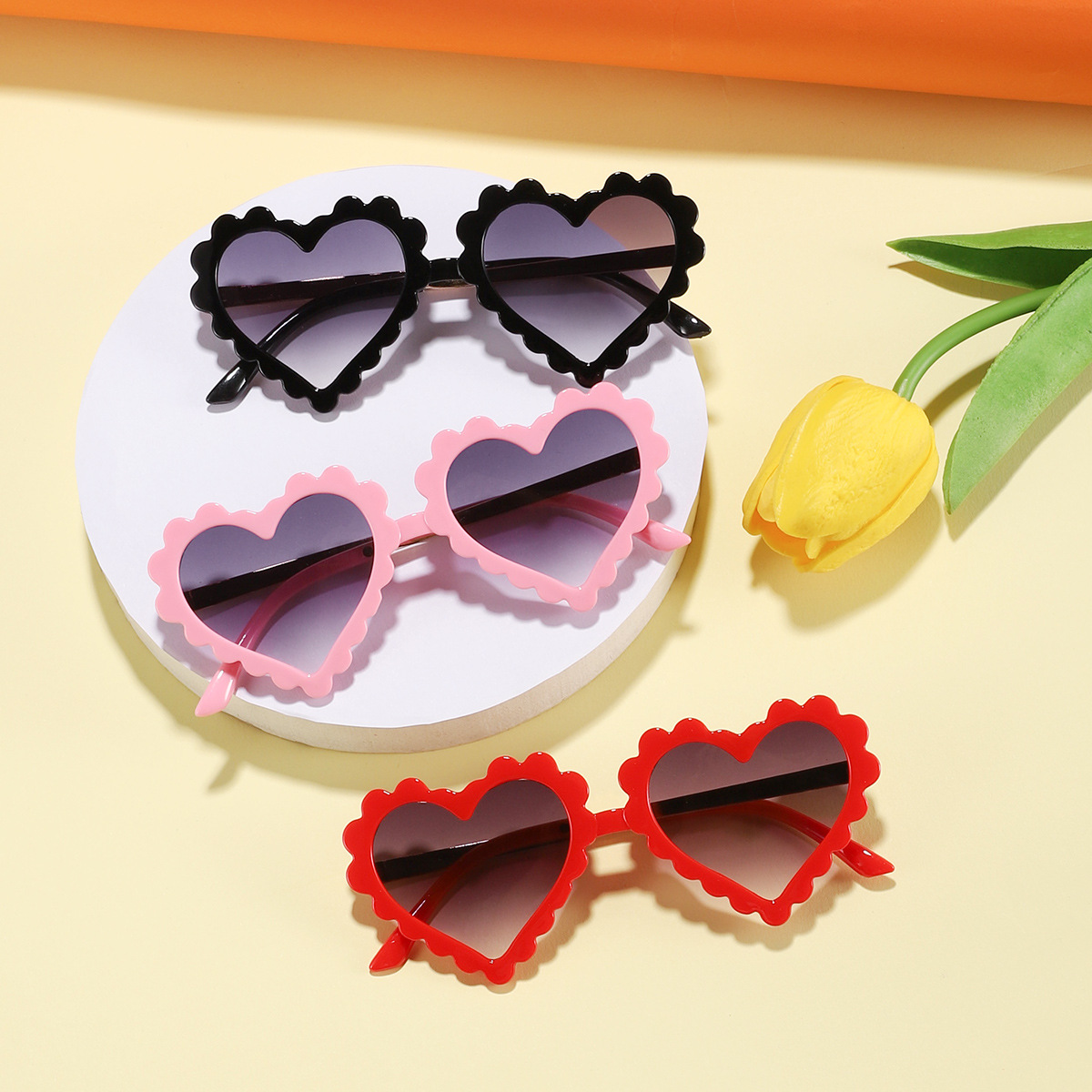 2021 nueva moda amor metal gafas de sol para niños personalidad fresca moda niños bebé gafas de sol 2950