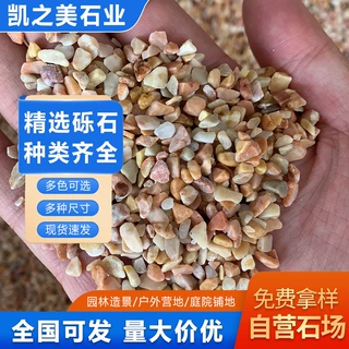 黄色石子铺地水磨石子水洗石广场小区胶粘石枯山水造景天然黄砾石