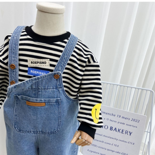 2024 New Children's Belt Pants Children's Autumn Pants Baby Spring and Autumn Jeans Girls' Simple Long Pants Fashion 