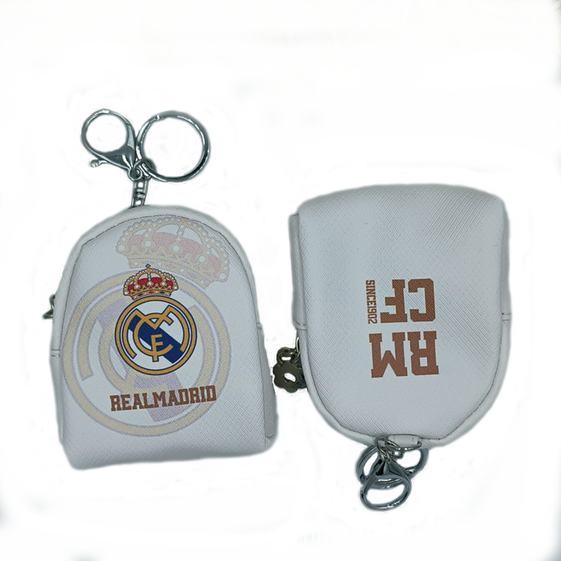 Real Madrid, Paris, Barcelona, Juventus, Arsenal, Chelsea Pu Coin Purse, Key Case, Data Cable Bag, Fan Souvenirs