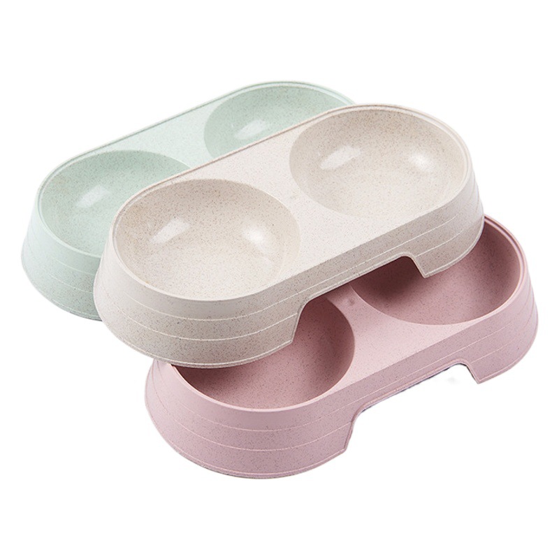 Pet Bowl gato perro tazón de comida fácil limpieza anti-golpe plástico engrosado perro tazón mascota gato tazón en stock al por mayor