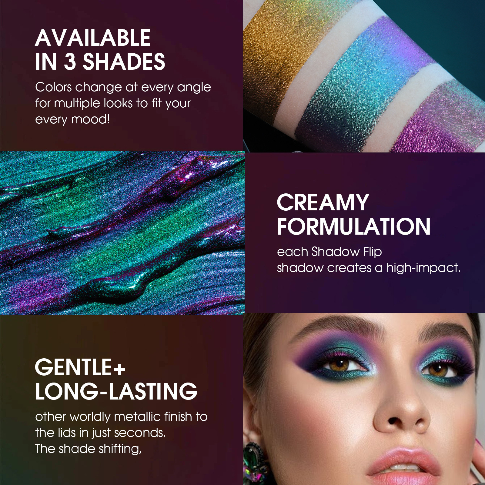 Langmanni Single Chameleon Liquid Eyeshadow shines with eyeshadow liquid eye makeup undefined