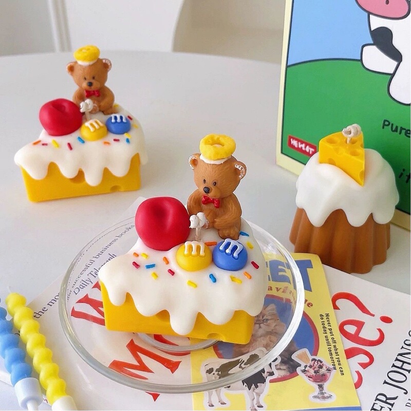 手作りのチーズチーズ香薫キャンドルケーキのお土産のアイデアは、女の子にかわいい誕生日プレゼントをプレゼントします|undefined
