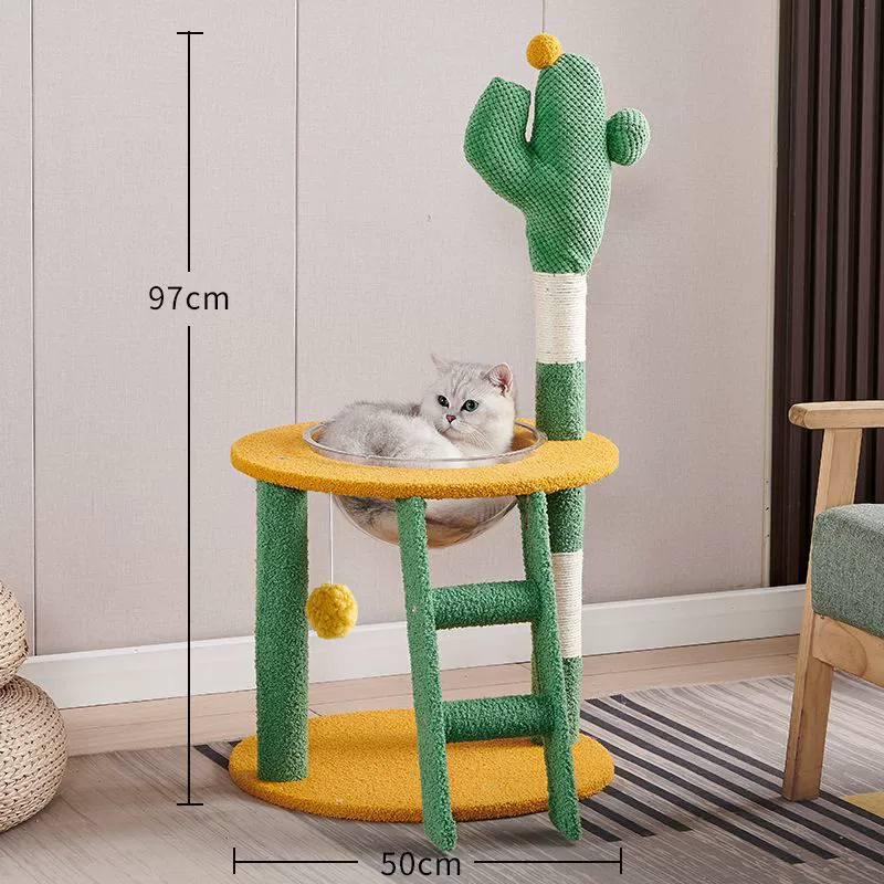 Cat climbing frame, universal four‑season multi‑level tower with hammock, condo and scratching posts