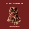 Double-sided checkered-wine red