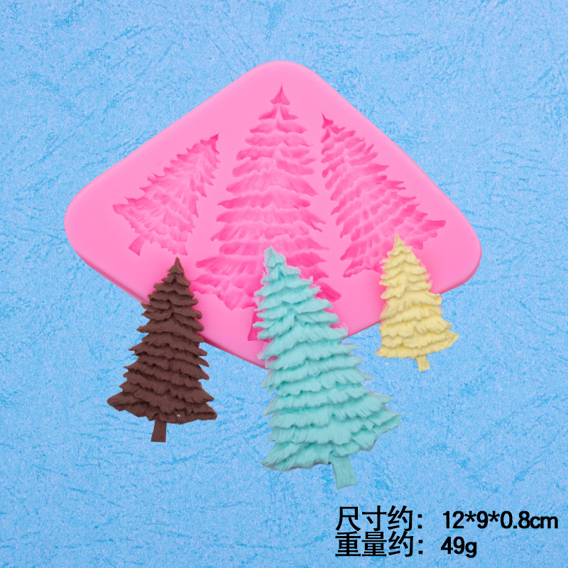 Navidad tema ELK copo de nieve carámbano árbol de Navidad modelado molde de silicona creativo hornear fondant cake Decoración