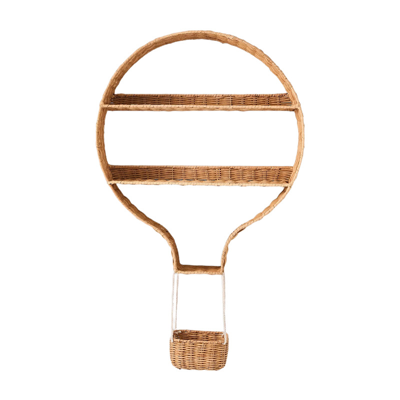 Plantas naturales de caña trenzada de globos térmicos estantes de pared de estantes de pared