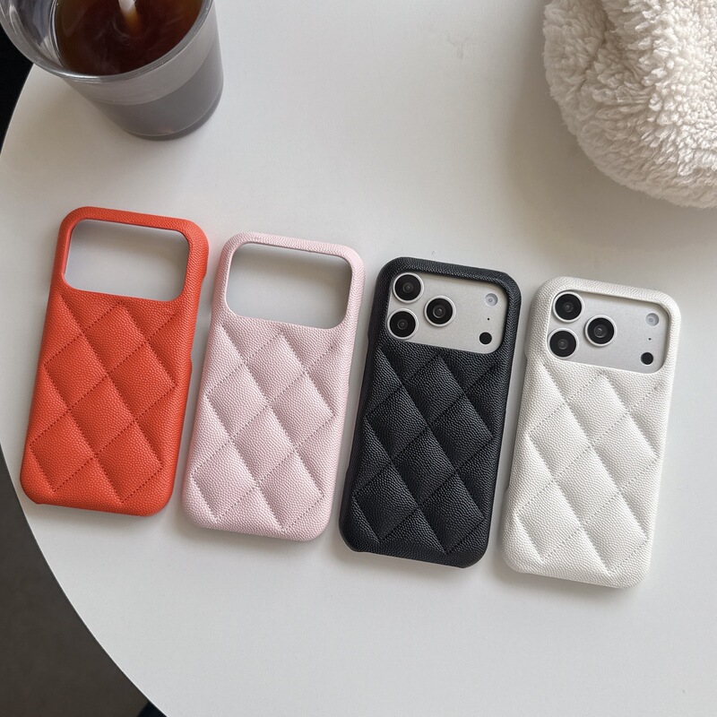 Iphone17Promax Chanel-Style Caviar Pattern Apple 16 Lychee Pattern 15 Luxury Quilted 14 Phone Case Foreign Trade