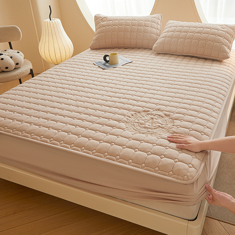 2024 nuevo producto Sombrilla de cama Clase A Sombrilla de cama de algodón crudo-A Sombrilla de cama acolchada de soja Cojín protector Funda antipolvo