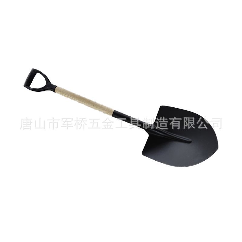 工厂批发木柄铁锹方头尖头铁锨西班牙大铲