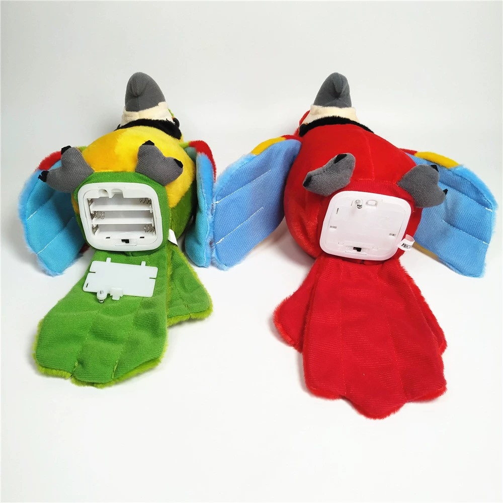 Симулятор попугай плюшевые электрические игрушки, чтобы научиться говорить язык, запись качели крылья, детские подарочные игрушки спот оптом