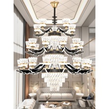 简约轻奢水晶吊灯现代奢华客厅餐厅卧室水晶灯大气复式楼新款灯具