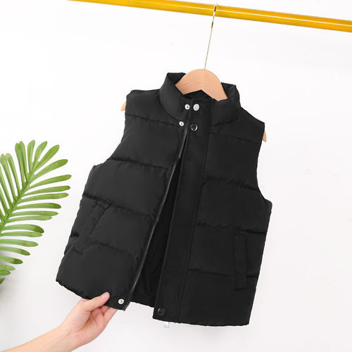 Children's winter and autumn new unisex down padded vest, baby and toddler padded jacket, thick stylish outerwear