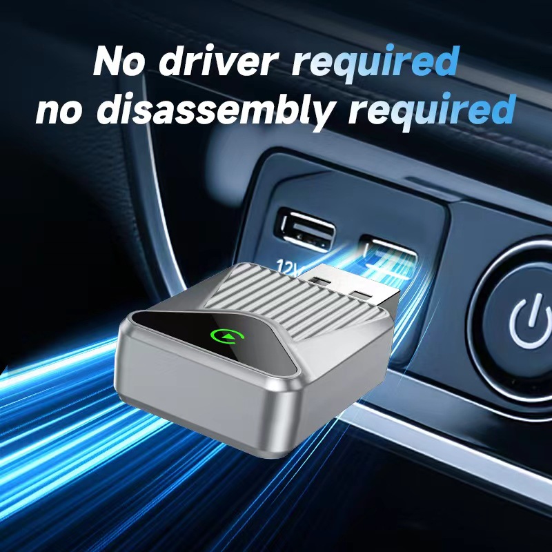 Cross-Border Android Auto Car Navigation Wired to Wireless Apple Carplya Car Converter Aibox Box