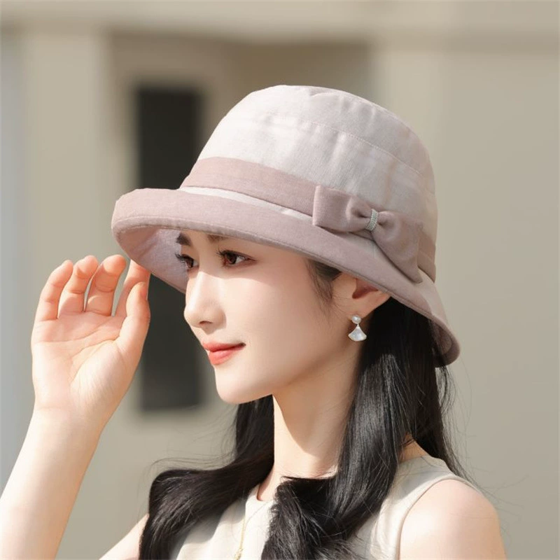 2025 new spring and summer outdoor sunshade fisherman hat for women thin breathable grandma breathable sun hat fashionable basin hat