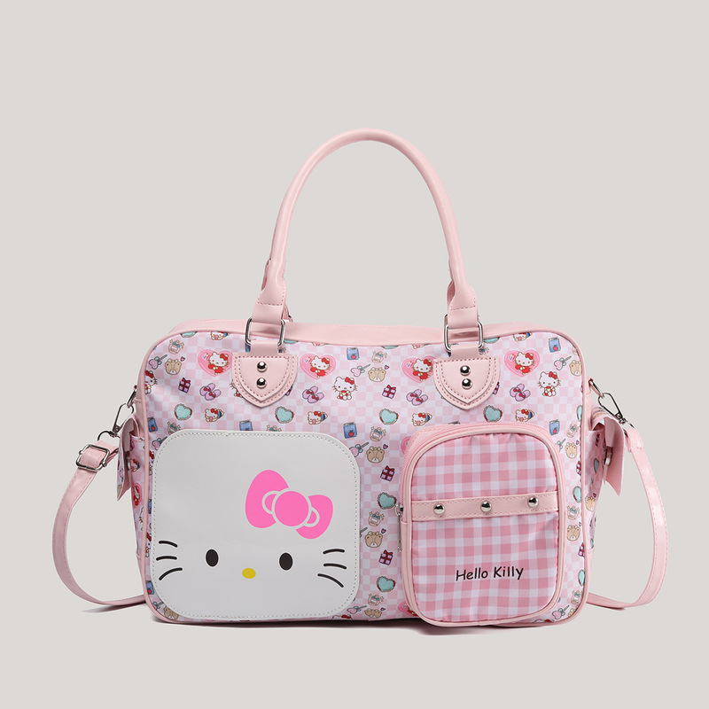 HelloKitty旅行包卡通可爱可套行李箱附加大包包凯蒂猫手提健身包|undefined