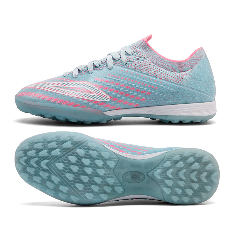 Lingsu Seamless Flyknit Low Top Soccer Shoes For Artificial Grass_voghion.com