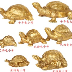 銅亀の装飾品、真鍮の長寿亀、銅亀の赤ちゃん、記念日の亀、動物の銅製金属装飾品