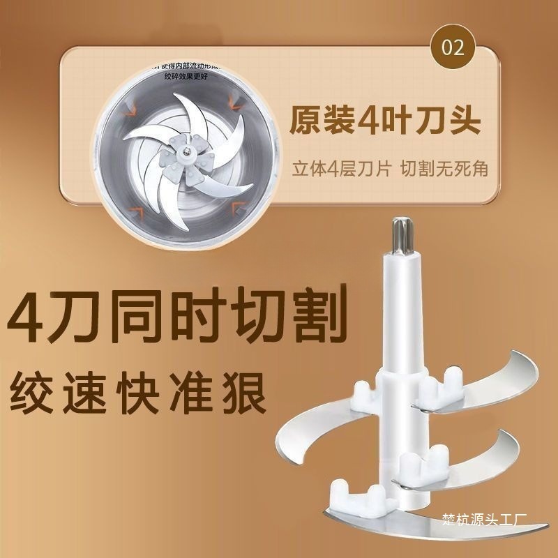 德国全自动电动家用绞肉机不锈钢搅菜粉碎机多功能搅拌机辣椒料理|undefined