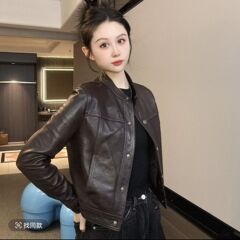 海宁2025秋冬新款爆款皮衣外套女高级感小个子真皮绵羊皮短款