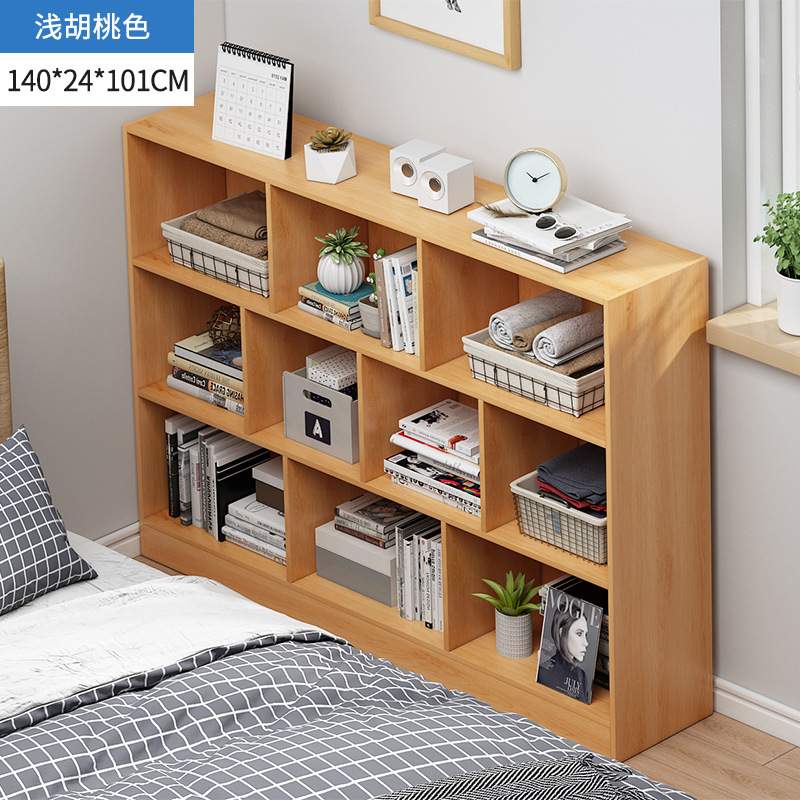 Simple estantería piso simple sala de estar rack de almacenamiento hogar estante de almacenamiento de juguete para niños estudiante a cuadros estantería corta