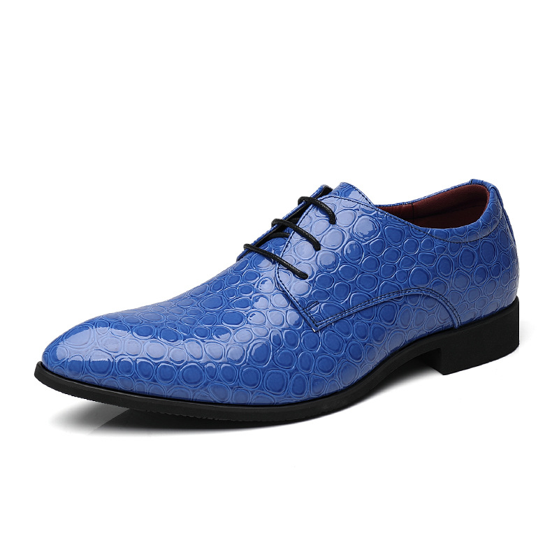 Bright-faced casual leather shoes men's business shoes trend big size all-matching pointy men's shoes_voghion.com