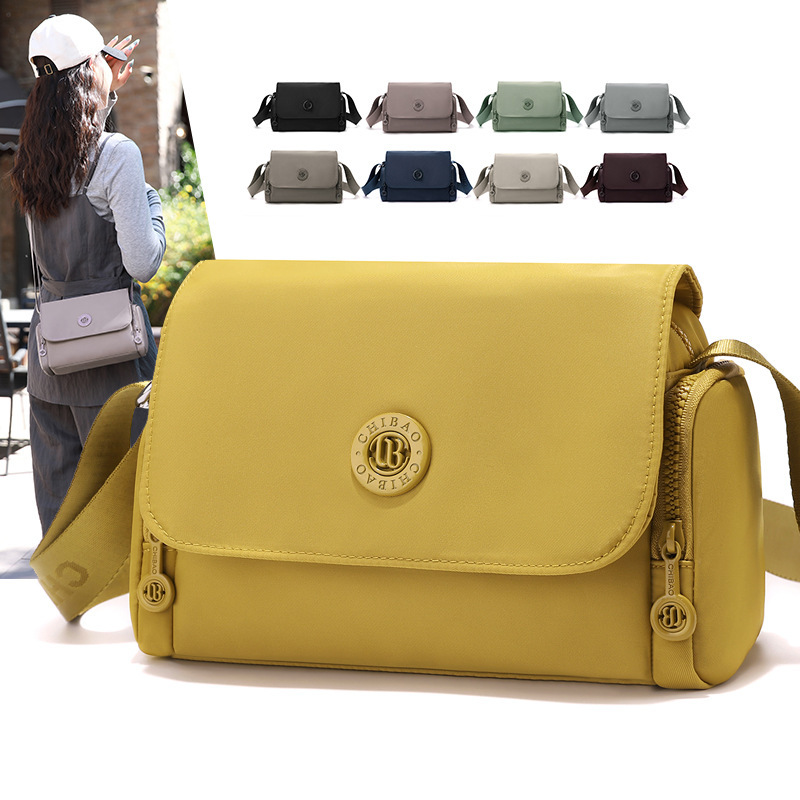 Chibao Women's Bag New Versatile Casual Flap-Style Crossbody Bag with Multiple Pockets for Work and Commuting Horizontal Shoulder Bag