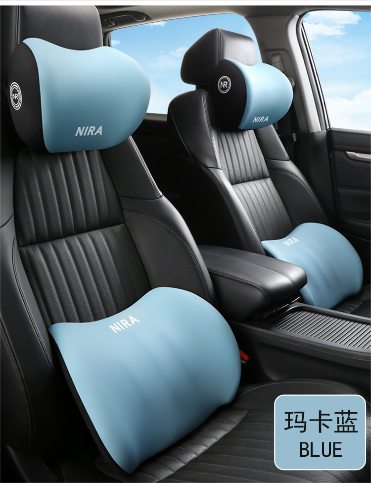 Factory Logo Cross-Border Car Lumbar Support Headrest Neck Pillow Office Cushion Memory Foam Source
