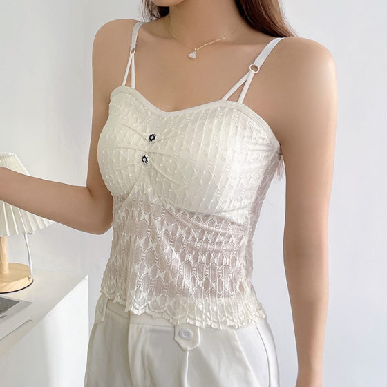 Factory direct beauty back vest inside and outside wear chest pad one-piece Large size plus fat plus base strap underwear women